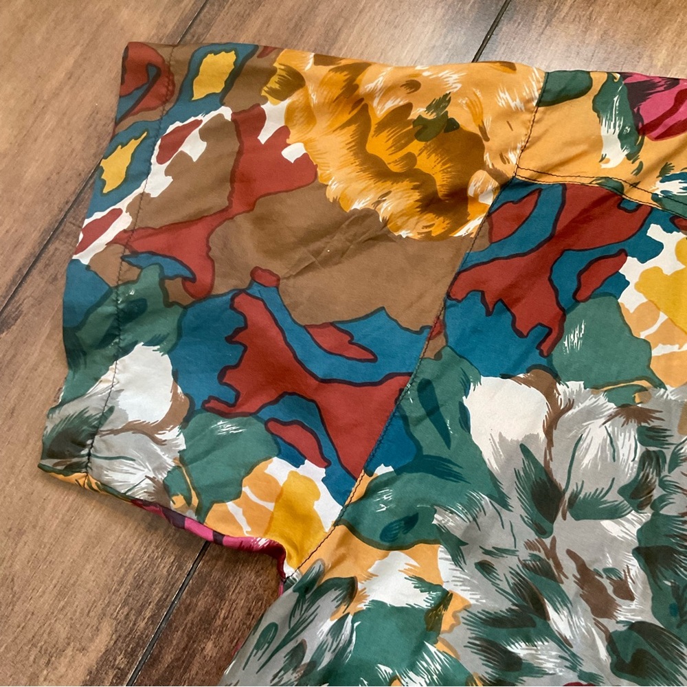 Vintage Protest Juniors Silk Shirt | Large colorful silky soft button down - Picture 7 of 8